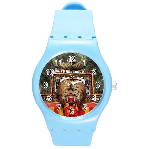 Barongan Reok Round Plastic Sport Watch (M) from ArtsNow.com Front