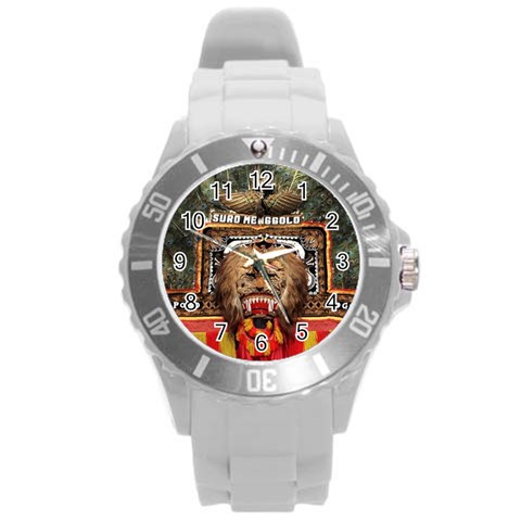 Barongan Reok Round Plastic Sport Watch (L) from ArtsNow.com Front