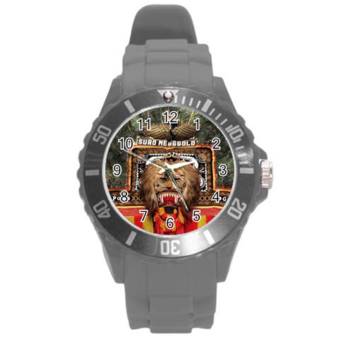 Barongan Reok Round Plastic Sport Watch (L) from ArtsNow.com Front