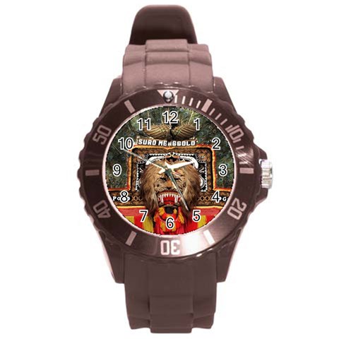 Barongan Reok Round Plastic Sport Watch (L) from ArtsNow.com Front