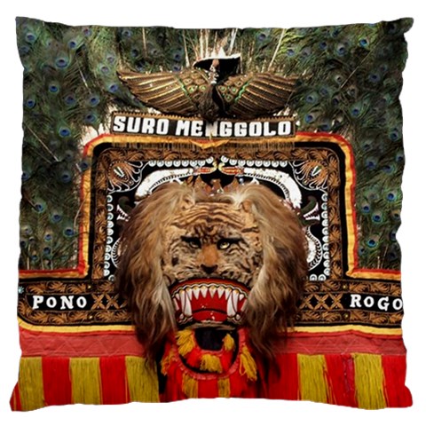 Barongan Reok Large Cushion Case (Two Sides) from ArtsNow.com Front