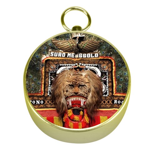 Barongan Reok Gold Compass from ArtsNow.com Front