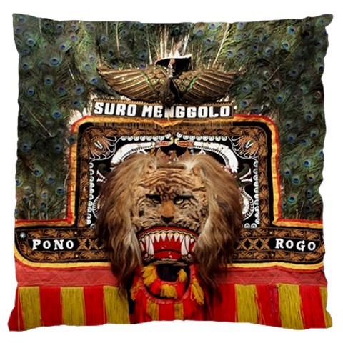 Barongan Reok Large Flano Cushion Case (Two Sides) from ArtsNow.com Back