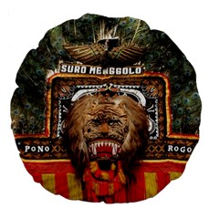 Barongan Reok Large 18  Premium Flano Round Cushion  from ArtsNow.com Front
