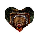 Barongan Reok Standard 16  Premium Flano Heart Shape Cushion 