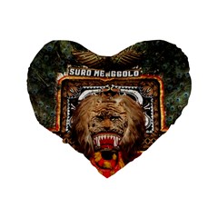 Barongan Reok Standard 16  Premium Flano Heart Shape Cushion  from ArtsNow.com Back