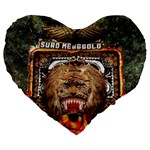 Barongan Reok Large 19  Premium Flano Heart Shape Cushion