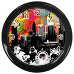 City Town Wall Clock (Black)