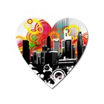 City Town Magnet (Heart)