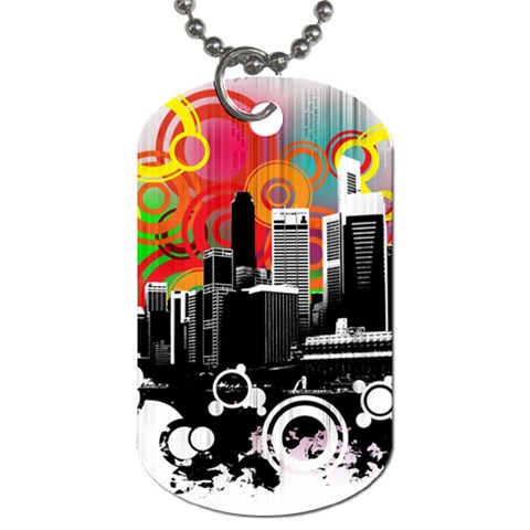 City Town Dog Tag (One Side) from ArtsNow.com Front