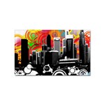 City Town Sticker Rectangular (100 pack)