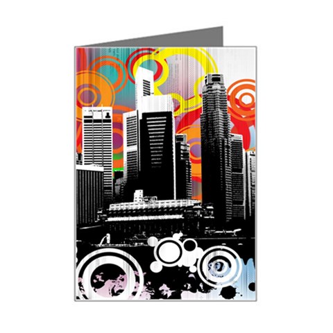 City Town Mini Greeting Card from ArtsNow.com Left