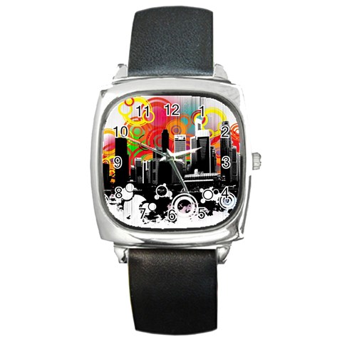 City Town Square Metal Watch from ArtsNow.com Front