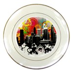 City Town Porcelain Plate