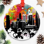 City Town Round Ornament (Two Sides)