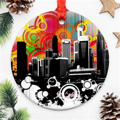 City Town Round Ornament (Two Sides) from ArtsNow.com Back