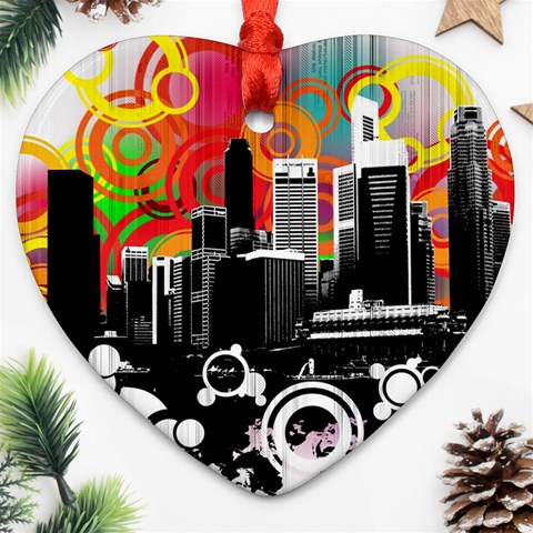 City Town Heart Ornament (Two Sides) from ArtsNow.com Front
