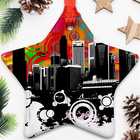 City Town Star Ornament (Two Sides) from ArtsNow.com Front