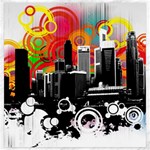 City Town Canvas 20  x 20 