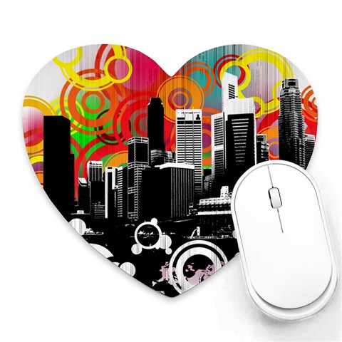 City Town Heart Mousepad from ArtsNow.com Front