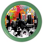 City Town Color Wall Clock