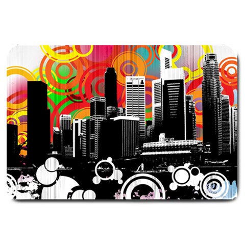 City Town Large Doormat from ArtsNow.com 30 x20  Door Mat