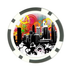 City Town Poker Chip Card Guard from ArtsNow.com Front