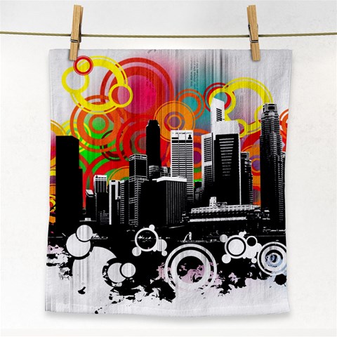 City Town Face Towel from ArtsNow.com Front