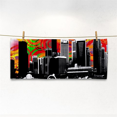 City Town Hand Towel from ArtsNow.com Front