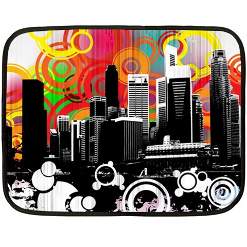 City Town Double Sided Fleece Blanket (Mini) from ArtsNow.com 35 x27  Blanket Front