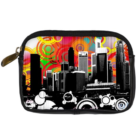 City Town Digital Camera Leather Case from ArtsNow.com Front