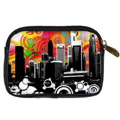 City Town Digital Camera Leather Case from ArtsNow.com Back