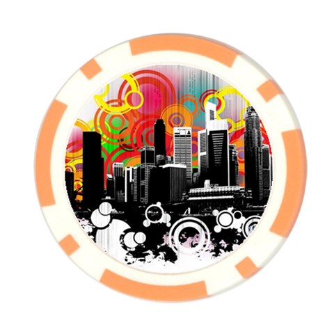 City Town Poker Chip Card Guard (10 pack) from ArtsNow.com Front