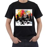 City Town Men s T-Shirt (Black)