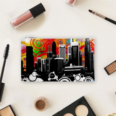 City Town Cosmetic Bag (Small) from ArtsNow.com Front