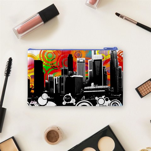 City Town Cosmetic Bag (Small) from ArtsNow.com Back