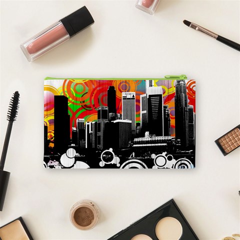 City Town Cosmetic Bag (Small) from ArtsNow.com Back