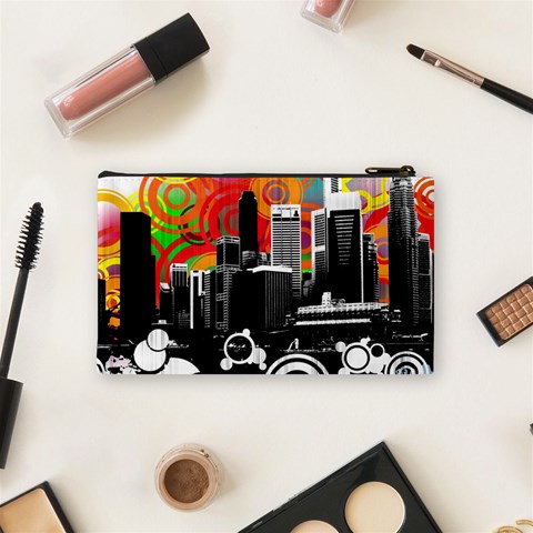 City Town Cosmetic Bag (Small) from ArtsNow.com Back