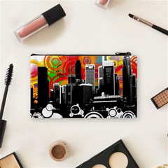 City Town Cosmetic Bag (Small) from ArtsNow.com Back