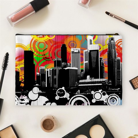 City Town Cosmetic Bag (Large) from ArtsNow.com Back