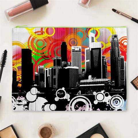 City Town Cosmetic Bag (XL) from ArtsNow.com Front
