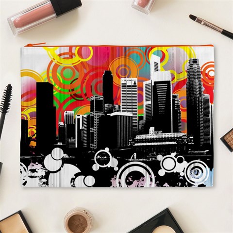 City Town Cosmetic Bag (XL) from ArtsNow.com Front