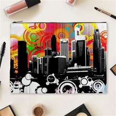 City Town Cosmetic Bag (XL) from ArtsNow.com Front