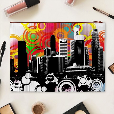 City Town Cosmetic Bag (XL) from ArtsNow.com Back