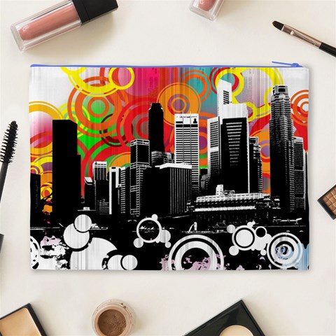 City Town Cosmetic Bag (XL) from ArtsNow.com Back