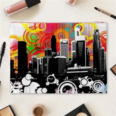 City Town Cosmetic Bag (XL) from ArtsNow.com Back
