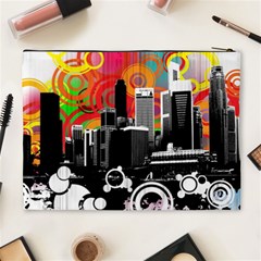 City Town Cosmetic Bag (XL) from ArtsNow.com Back