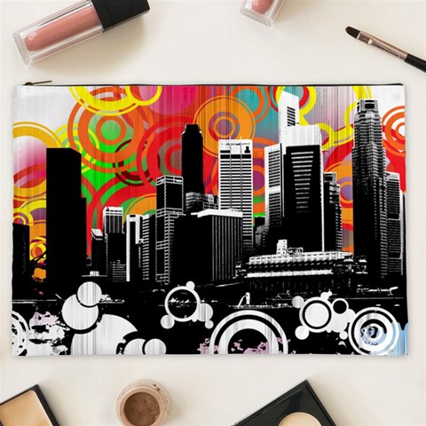 City Town Cosmetic Bag (XXL) from ArtsNow.com Front