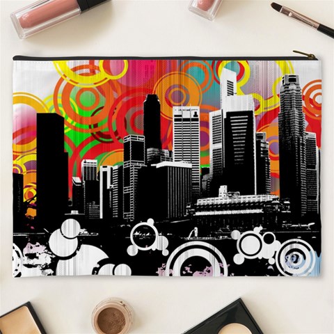 City Town Cosmetic Bag (XXXL) from ArtsNow.com Back