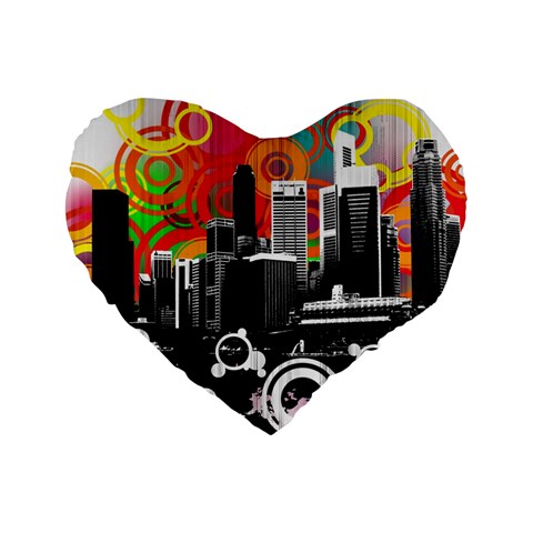 City Town Standard 16  Premium Heart Shape Cushion  from ArtsNow.com Front